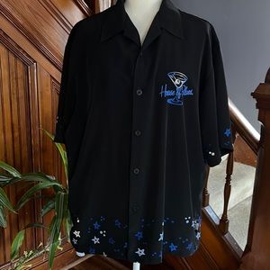 House of Blues Short Sleeve Silky Shirt Men’s Sz XL